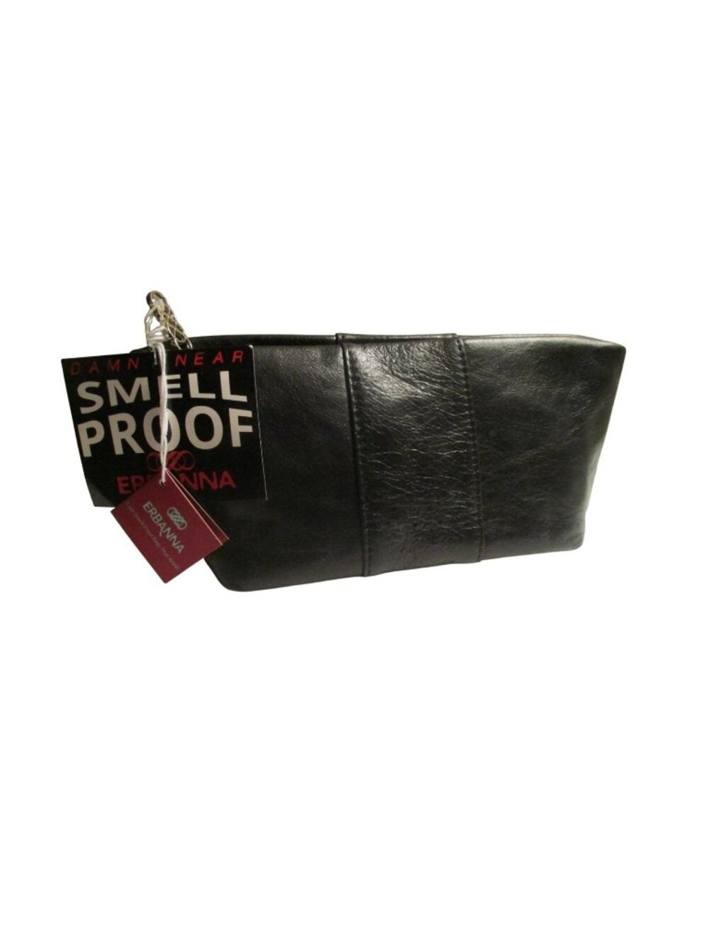 Erbanna Black Kimberly Smell-Proof Leather Pouch - NWT